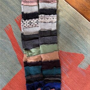 Colorful Striped Knit Leg Warmers